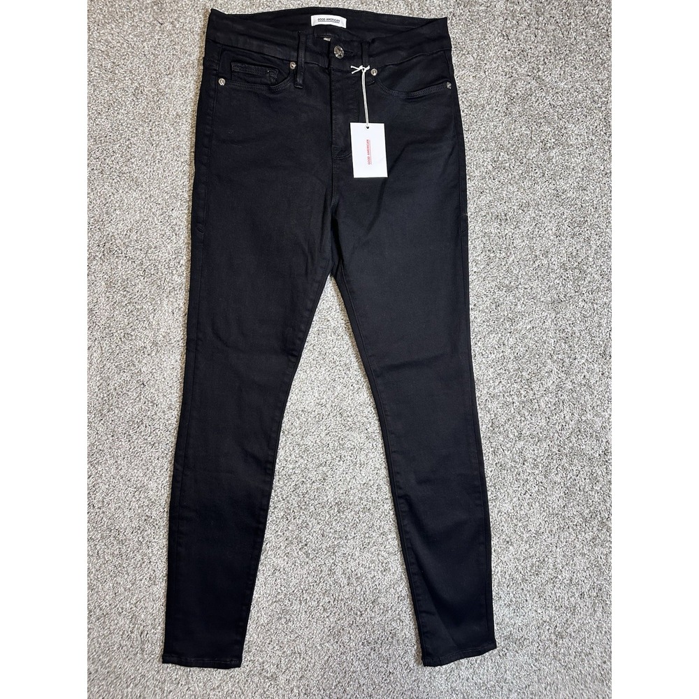 Good American Good Legs Black Skinny Jeans High Rise Women's Size 8/29 NWT - Picture 2 of 10